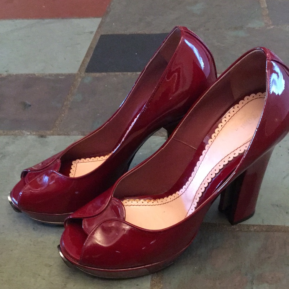 Red John Galliano Horseshoe Heels